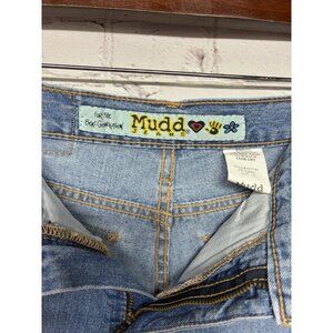 Vintage 90s Mudd  Jean Shorts Cargo Light Blue Flap Pocket Y2K Size 7
